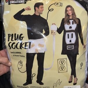 Plug and Socket Couples Halloween Costume Adult Unisex New Sealed Size Medium